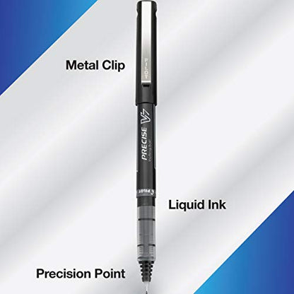 PILOT, Precise V7, Fine Point 0.7 mm, Black Ink Pens, Pack of 4 - size: 4 Count (Pack of 1), style: V7 Stick