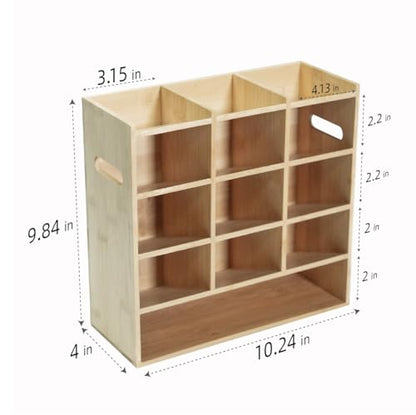 Bamboo wood marker Organizer - 150+ Capacity Marker - Additional Art Supply Storage Rack for Alcohol Markers, Pens, painting pigments, and Pencils - Art Supply Storage for Office & School