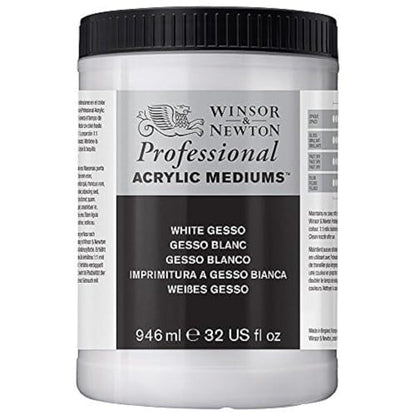 Winsor & Newton Professional Acrylic Medium, White Gesso, 946ml - color: White Gesso, style: 946ml (32-oz)