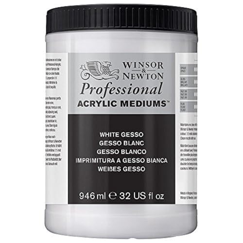 Winsor & Newton Professional Acrylic Medium, White Gesso, 946ml - color: White Gesso, style: 946ml (32-oz)
