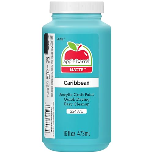 Apple Barrel Caribbean Acrylic Paint, 16 Fl Oz (Pack of 1) - color: Caribbean, size: 16 Fl Oz (Pack of 1)