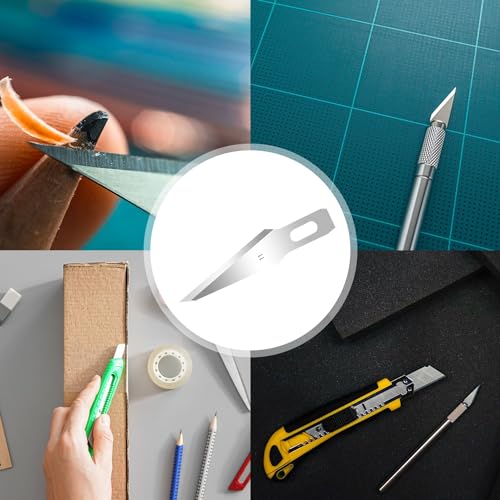 120 Pcs Exacto Knife Blades, #11 Obtuse Angle High Carbon Steel Hobby Knife Blade Refills Hobby Knife Replacement Blades for Craft, Scrapbooking, Stencil - size: #11 Obtuse Angle
