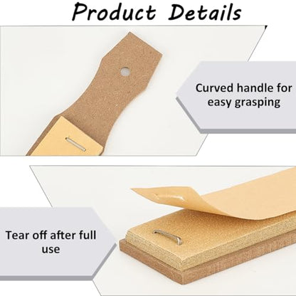 GORGECRAFT 6Pcs 2 Styles Sketch Sandpaper Pointed Flat Pencil Sharpener Sandpaper 10x2.5cm Artist Sanding Blocks Pastel Sticks Sharpener Board Professional Drawing Tool for Adults Sketching Hobbyist - style: Pointed& Flat-12 Sheets Paper
