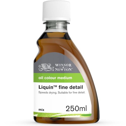 Winsor & Newton Liquin Fine Detail Medium, 250ml (8.4-oz) Bottle | Most Fluid Liquin, Produces Low Viscosity, Allows Faster Drying, For Fine Details, Glazing & Blending, Yellowing-Resistant - color: Liquin Fine Detail, style: 8.4-oz Bottle