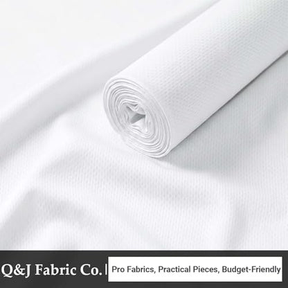 Bird Eye Mesh Jersey Fabric 5 Yards 65 Inch Wide White - color: White, size: 65'' x5 yard