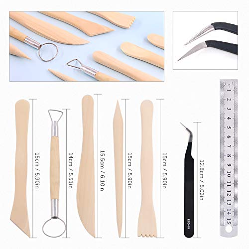 Swpeet 30Pcs Silicone Clay Sculpting Tool, Modeling Dotting Tool & Pottery Craft Ball Stylus Tool,Dotting Pottery Toolsfor Pottery Modeling, Smoothing Clay, Ceramics - color: N0.10 30Pcs Modeling Clay Sculpting Tools Kit
