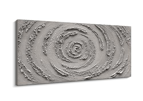 Art White granular Texture wall Decoration Painting, Large Hand-Painted Abstract Oil Painting, Thick Texture, Simple Modern Style Art Work, 30x60 inches. - color: Yi152
