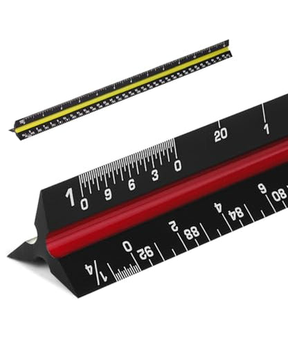 Mr. Pen- Architectural Scale, 12 inch, Black, Scale Ruler Contractor - color: Black, size: 1 Pack
