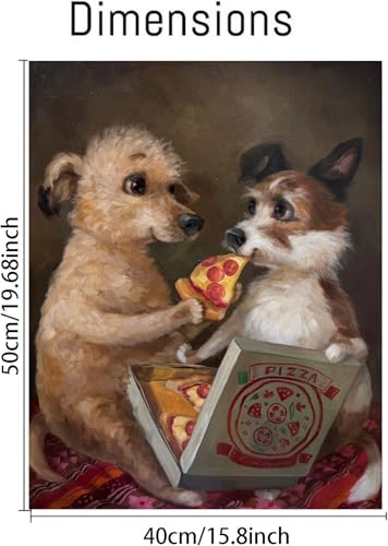 FunLynJoy Paint by Numbers for Adults Beginner, Funny Animals Paint by Numbers Funny Pet 16 x 20 Inch (Dog-02) - color: Dog-02