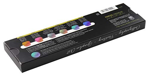 Finetec F7003 Metal Paint Box, 6 Opaque Premium Pearlescent Colours Flip-Flop, 6 Colours, 1 Piece (1 Pack) - style: Flip - Flop