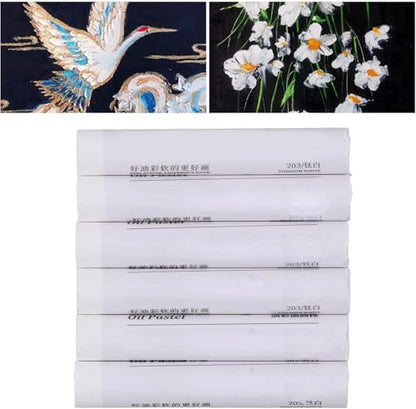 Zerodis White Oil Pastels Set,6 Pcs Unique Texture Soft Artist White Oil Pastels Dry Pastels Set Painting Art Supplies for Professional Drawing Art
