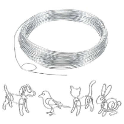 cobee 5 Rolls Craft Wire, 18 Gauge Wire for Jewelry Making, Aluminum Craft Wires Bendable Soft Crafting Wires, Flexible Metal Bailing Wired for DIY Crafts Jewelry Making