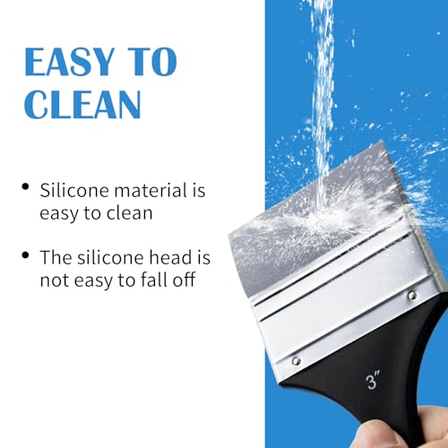 Falling in Art 2Pcs Silicone Paint Brush Set, Flat Shaped Painting Tool - size: 1''&2''