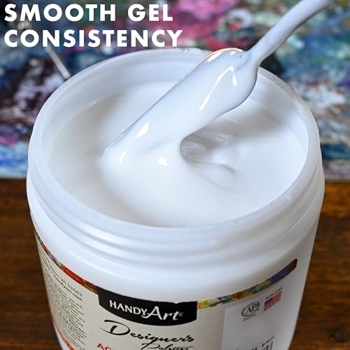 Handy Art Acrylic Gel Medium, 32 oz, Increase Viscosity, Transparent Finish - color: Gel Medium, size: 32 Fl Oz