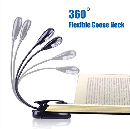 2 Pack Music Stand Light, Clip on Piano Light, USB and AAA Battery Operated, Eye Caring LED Book Lights, 2 Arm x 2 Brightness Levels, Ideal for Piano, Sheet Music, Orchestra, Guitar - size: 2 Pack