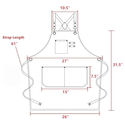 Chef Aprons for Men Women with Oversized Pockets, 16-Ounce Cotton Canvas Cross Back Heavy Duty Work Apron (Beige) - color: Beige