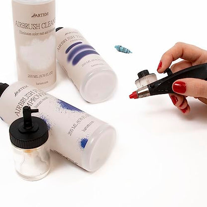 Hartem - Airbrush Thinner 200 ml (6.76 Fl Oz), Airbrush Paint Thinner with Anti-Spill Cap | Thins Paints, Increases Fluency and Delays Drying Inside the Airbrush - size: Airbrush Thinner 200ml (6.76 Fl Oz)