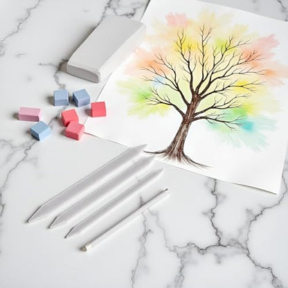 3 Sizes Blending Smudge Stump Stick Art Drawing Tools Deft Art Pencils, Drawing Pencils Sketch White Pens for Artists Students Beginner for Student Artist Charcoal Sketch Drawing Tools