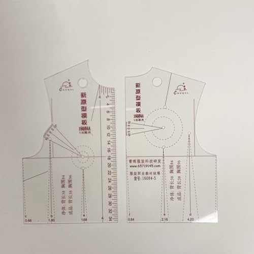3 Piece Clear Set Doll Clothes Ruler Tailor Garment Cloth Sewing Tool Design French Curve Drafting Template 1:5 Fashion Tools Measure for Dressmaking Pattern Design Tape Measures and Rulers