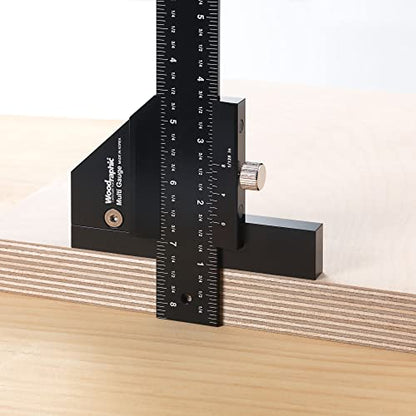 Scriber Gauge 150mm – Metric Marking Tool, CNC Measuring Rule, Layout Gauge, Thickness Checker for Precision Woodworking, Cabinet Making, Framing, Joinery (New Version) - size: 150mm