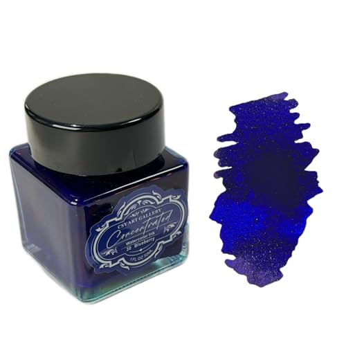 Liquid, Highly Lightfast Watercolor Paint, Concentrated Water Color Inks, Handlettering, Airbrushing (30 Blueberry)