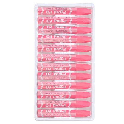 PATIKIL Rose Red Oil Pastels, 12Pcs Soft Oil Crayons Vibrant and Creamy Pastels Stick Art Supplies for Art Painting Drawing Blending Graffiti for Artists Beginners - color: Rose Red