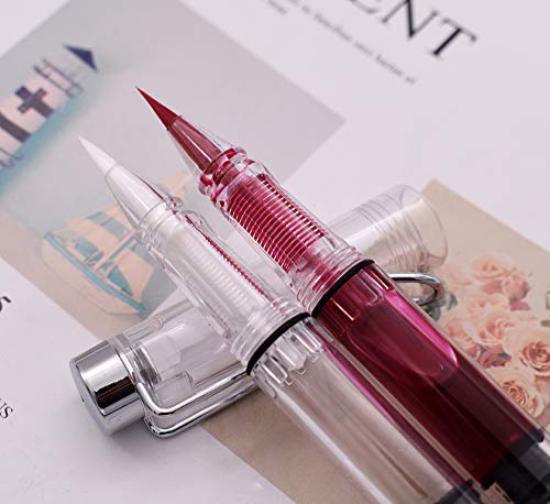 3PCS Yongsheng 3009 Piston-Filled flexible Brush Tip Fountain Pen Fine to Broad For Sketch,Drawing,Scrapbook and Calligraphy Painting - color: Fountain Pen Brush