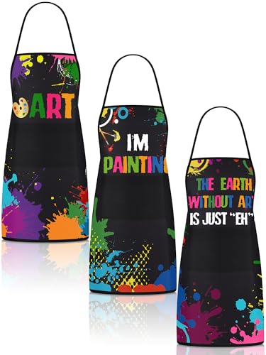 3 Pcs Painting Smock for Adults, Waterproof Art Apron Artist