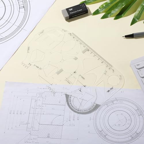 Mr. Pen- Geometric Drawing Template | Mathematical Functions Plastic Template Plastic, Shape Stencils for Drawing