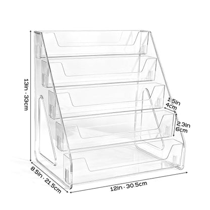 Vowcarol Clear Acrylic Paint Organizer Tall Version - 5 Layers, Miniature Paint Holder, Craft Organizer Rack