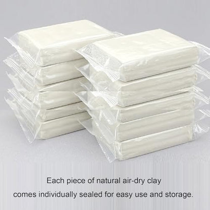 10 lb White Natural Air-Dry Clay;Ideal for Wheel Throwing,Hand Building,Sculpting;Great for All Skill Levels;Whiteware Clay - style: White 10 LB