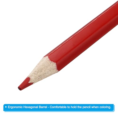 PATIKIL Watercolor Pencil, 12Pcs Water Soluble Pencils for Blending, Coloring, Sketch Drawing, Painting, Red - color: Red