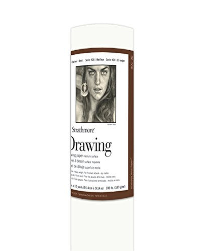 Strathmore (401-36 400 Series Drawing Roll, 100 lb. Medium Surface, 36" x10 Yards - color: White, size: 36x10 yards