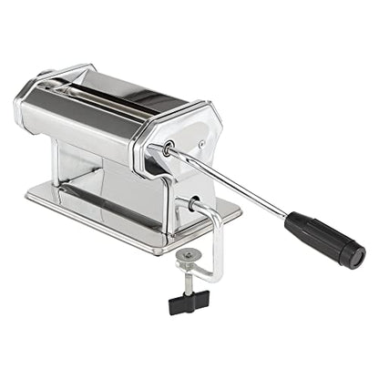 Creative Mark Clay Conditioning Pasta Machine - 9 Adjustable Thickness Settings, Smooth Polymer Clay Roller, 5.5" Wide Opening for Conditioning and Marbling, Non-Skid Feet and Surface C-Clamp