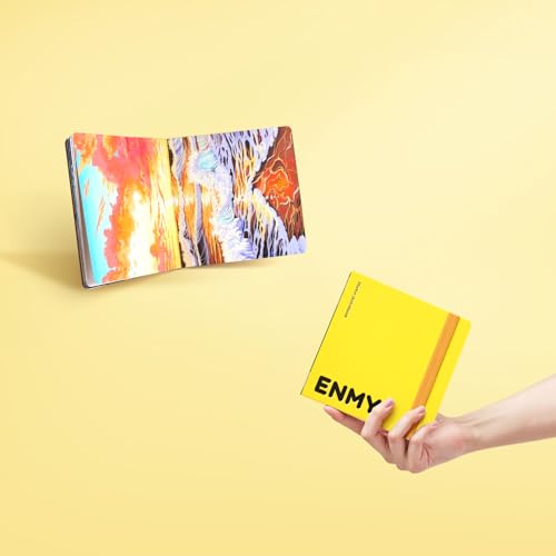 ENMY Acrylic Marker Sketch Pad, 3×3 inch Bleed-Proof Marker Paper,140lb/300gsm Heavyweight Sketchbook, 30 Sheets Drawing Pad Glue-Bound with Hard Backing for Artists, Students (8×8 cm) - size: S（3×3 inch）