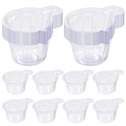 40ml Disposable Plastic Resin Mixing Cups, 150 Pieces 40ml Small Paint Cup Clear Disposable Plastic Measuring Cups for Mixing Paint, Stain, Epoxy, DIY Resin Crafts