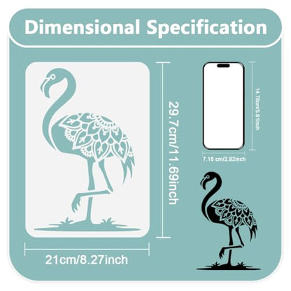 Flamingo Tropical DIY Painting Stencils for Wall Home Decor - style: Flamingo