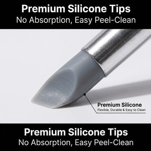 5pcs Clay Sculpting Tool Set Silicone Head Sculpture Tools Shapers Accessory Color Shaping, Blending Remove Fingerprints