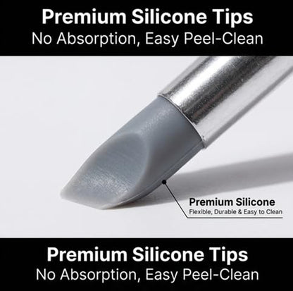 5pcs Clay Sculpting Tool Set Silicone Head Sculpture Tools Shapers Accessory Color Shaping, Blending Remove Fingerprints