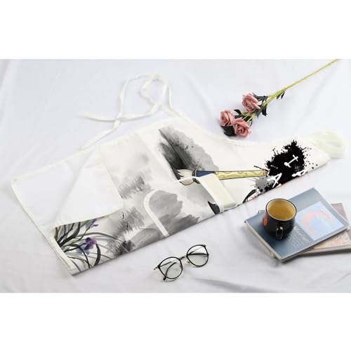 MBMSO Painting Artist Apron with Pockets Artist Painter Gifts Art Lover Gift for Art Teacher Student Painter Apron Waterproof - color: Inks Apron-w