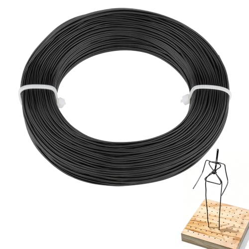 18 Gauge Aluminum Craft Wire, 164FT 1mm Bendable Metal Wire for Jewelry Making, Wreath Making, Beading(Black) - color: Black