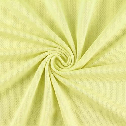 Bird Eye Mesh Jersey Fabric 1 Yard 65 Inch Wide Light Yellow - color: Light Yellow, size: 65'' x1 yard