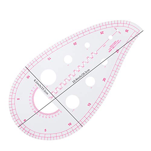 NEWMAY 6 Stlye Sew French Curve Ruler Metric Shaped Plastic Sewing Tools Measure Ruler for Sewing Pattern Making Design DIY Dress Clothing, Bendable Drawing Template Perfect for Designers and Tailors