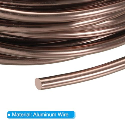 PATIKIL Bonsai Training Wire 4mm x 23ft Anodized Aluminum Brown - color: Brown, size: 4 mm x 7 m