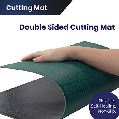 Pacific Arc Double Sided Self Healing Vinyl Rotary Cutting Mat - Thick & Durable for Sewing & Scrapbook Paper (18"x24") - size: 18"x24"