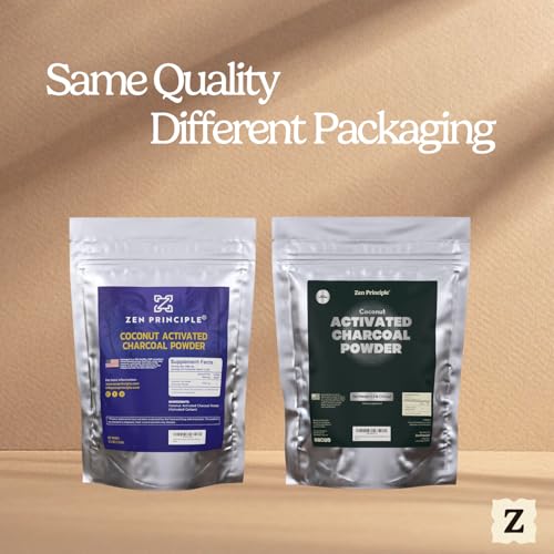 Zen Principle Coconut Activated Charcoal Powder. Whitens Teeth, Rejuvenates Skin and Hair, Supports Better Digestion. USA-Owned Producers, 2.5 lb - size: 40 Ounce (Pack of 1)