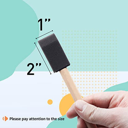Foam Paint Brushes, 27 Pack, 1 Inch Sponge Brushes for Painting - size: 1 inch, 27 pack