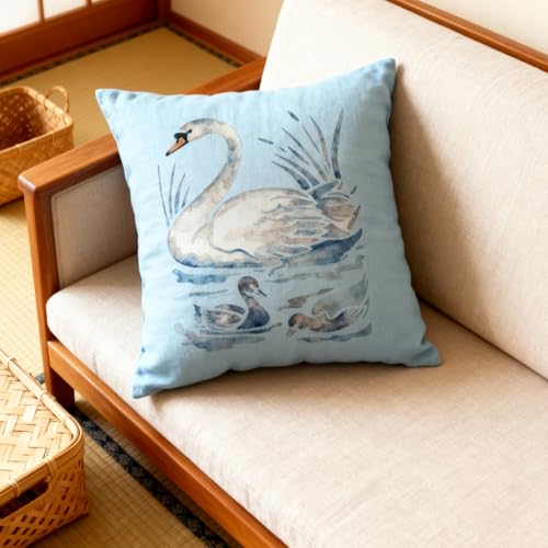TIAMECH A4 Reusable Duck Goose Swan Stencil for Painting | Mum and Son Waterfowl Layering Template, DIY Wall Art, Wood Furniture, Scrapbook & Crafts (8.3x11.7inch) - style: Duck Goose Swan