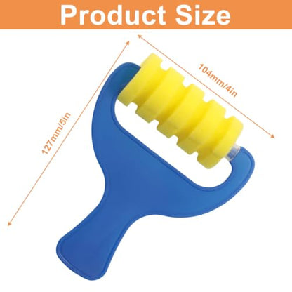 4 Pcs Sponge Rollers for Painting, Foam Pattern Paint Roller Set