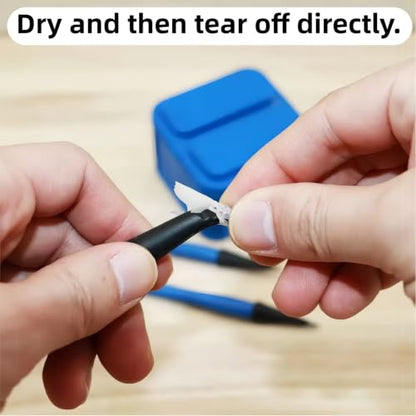 Four-Piece Silicone Glue Applicator Set | Sealed Glue Liquid Container, Portable Manual Tool for Woodworking, Art Craft, Epoxy Resin